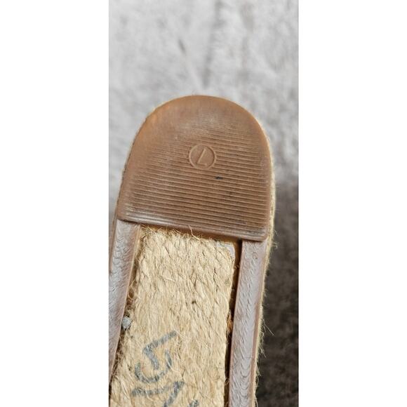 Marc Fisher LTD MLAIDA Black Suede Espadrille Platform Wedges Heels Sandals Sz 7 - Picture 4 of 6